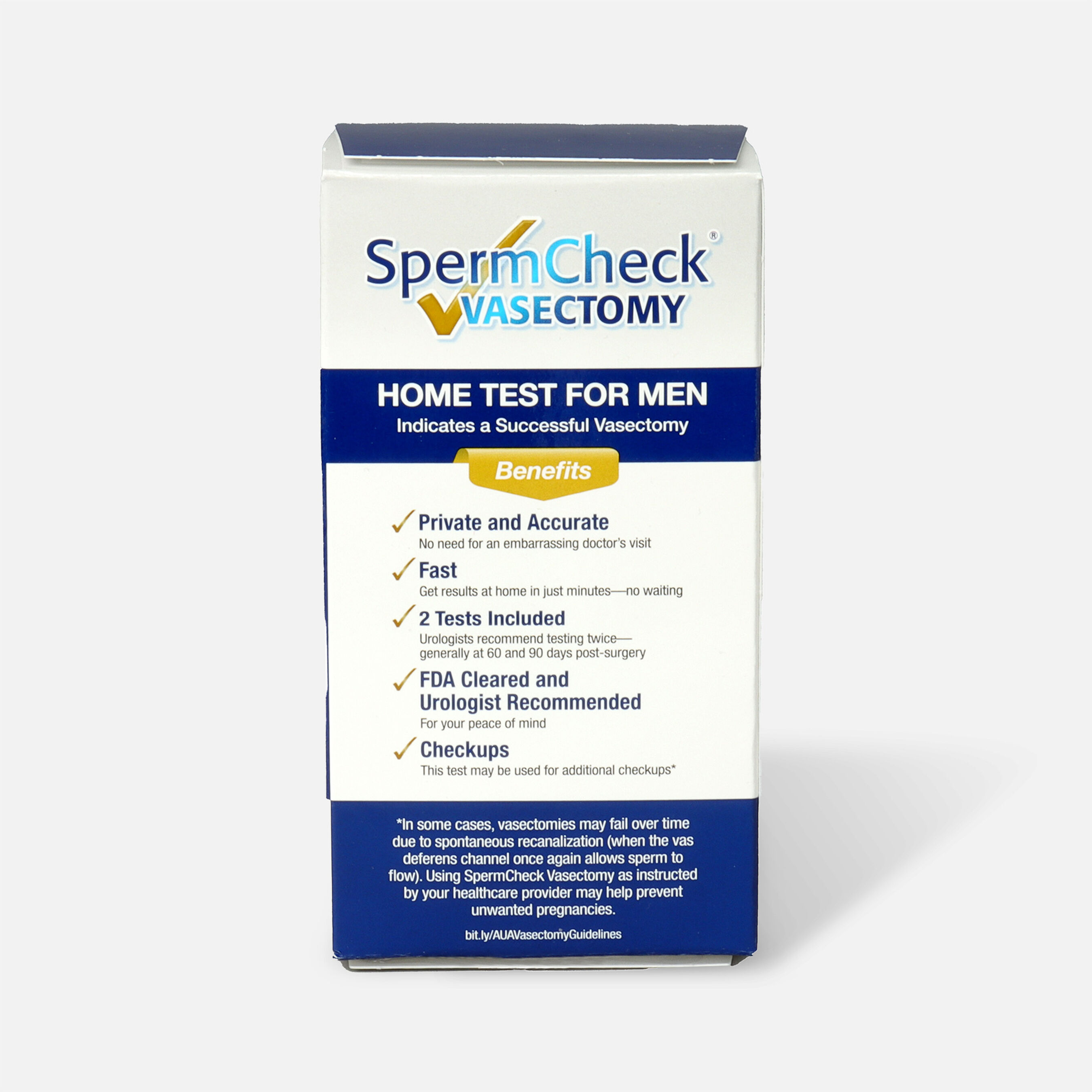 Spermcheck Male Vasectomy Home Test 