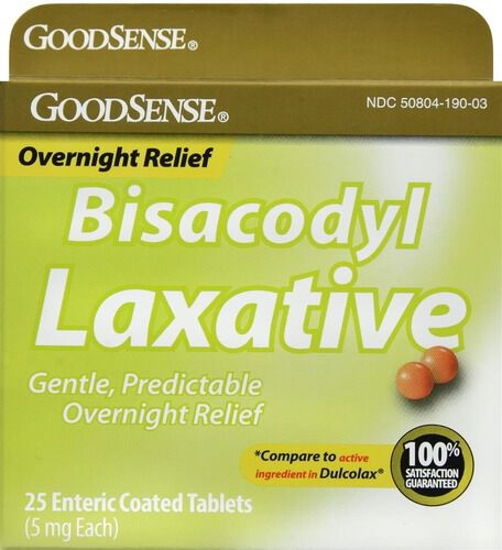 GoodSense® Bisacodyl 5 MG Laxative Enteric Coated Tablets, 25 Ct