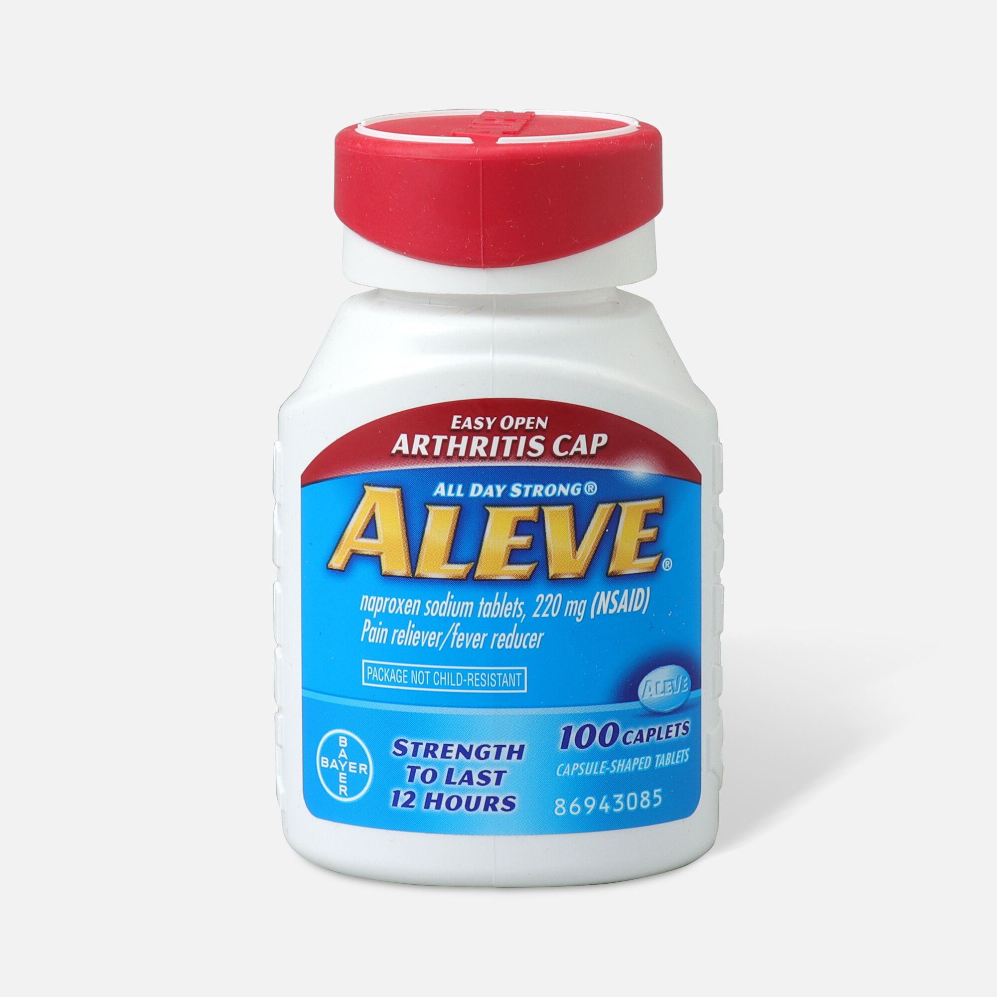 Aleve Pain Reliever, Fever Reducer, 220 Mg Tablets, Easy Open Cap